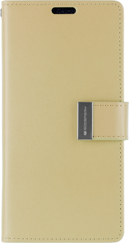 Goospery Rich Diary Case for iPhone 13 - rose gold