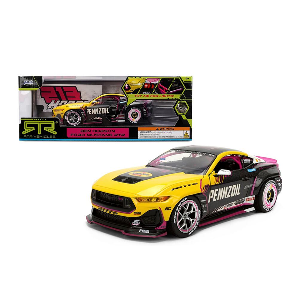 Jada 1:24 Big Time Muscle 2025 Ford Mustang RTR Ben Hobson Racing Diecast Car