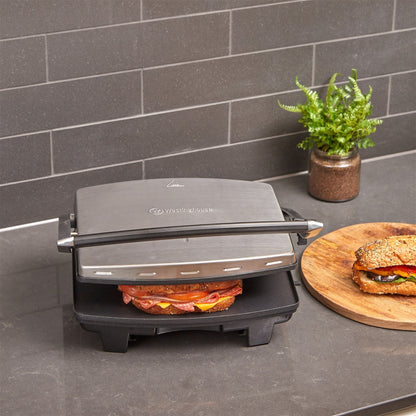 Westinghouse Sandwich Hot Press 4 Slice Flat Plate Grill - Stainless Steel