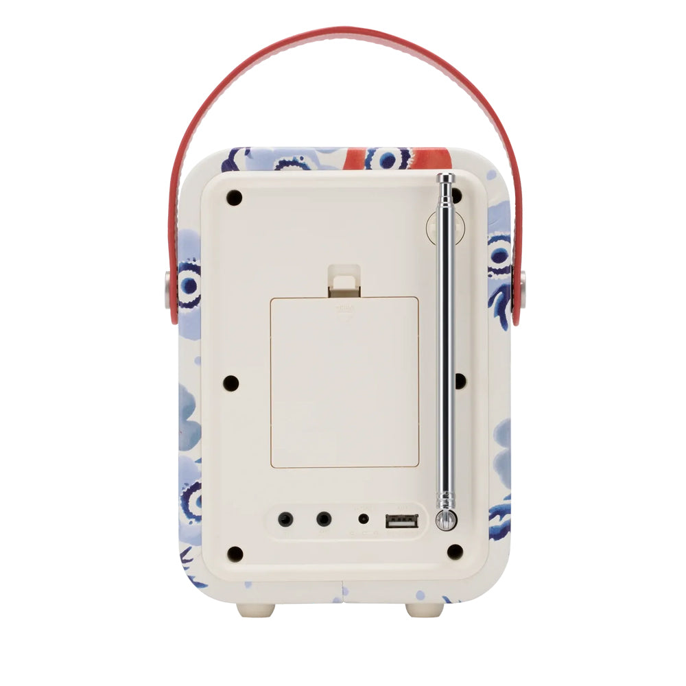 VQ Retro Mini DAB Radio Emma Bridgewater Anemone Bluetooth Alarm 60 Presets