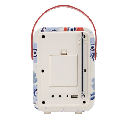 VQ Retro Mini DAB Radio Emma Bridgewater Anemone Bluetooth Alarm 60 Presets