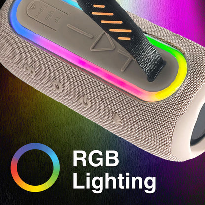 Laser Portable Fabric Speaker Pro – RGB Lights (Pink)