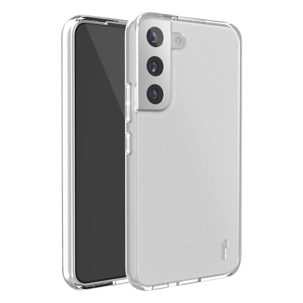 Ugly Rubber Samsung s22 Vogue Glitter Infused Armor Case (Clear)