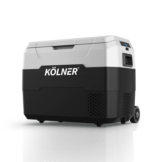 Kolner 40L Portable Fridge Cooler/Freezer with Trolley (Black)