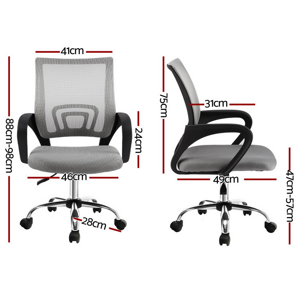 Artiss Mesh Office Chair Mid Back (Grey)