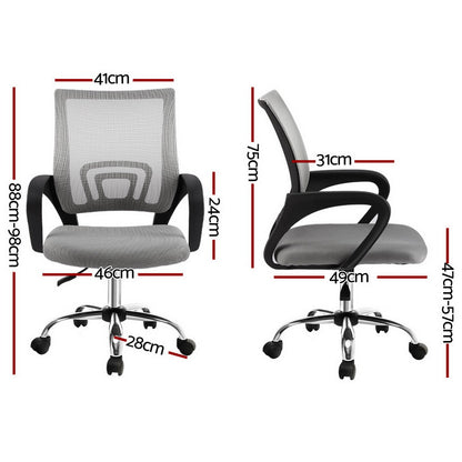 Artiss Mesh Office Chair Mid Back (Grey)