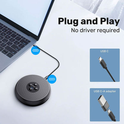 EMEET Portable OfficeCore M1A Zoom-Certified Plug-and-Play USB Speakerphone