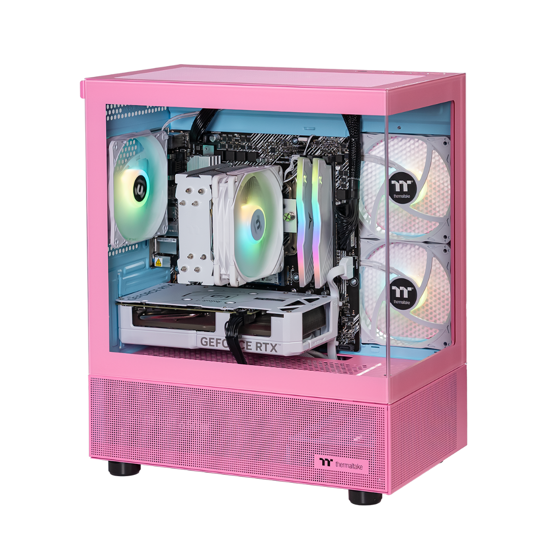 Thermaltake Horizon Prime Gaming Desktop PC (AMD 5600 / RTX 4060 / 16GB RAM) - Bubble Pink Edition