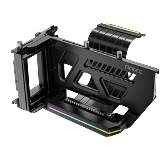 Antec RGB Adjustable Shift PCI Vertical GPU Bracket PCI-E 4.0 Riser Cable Black