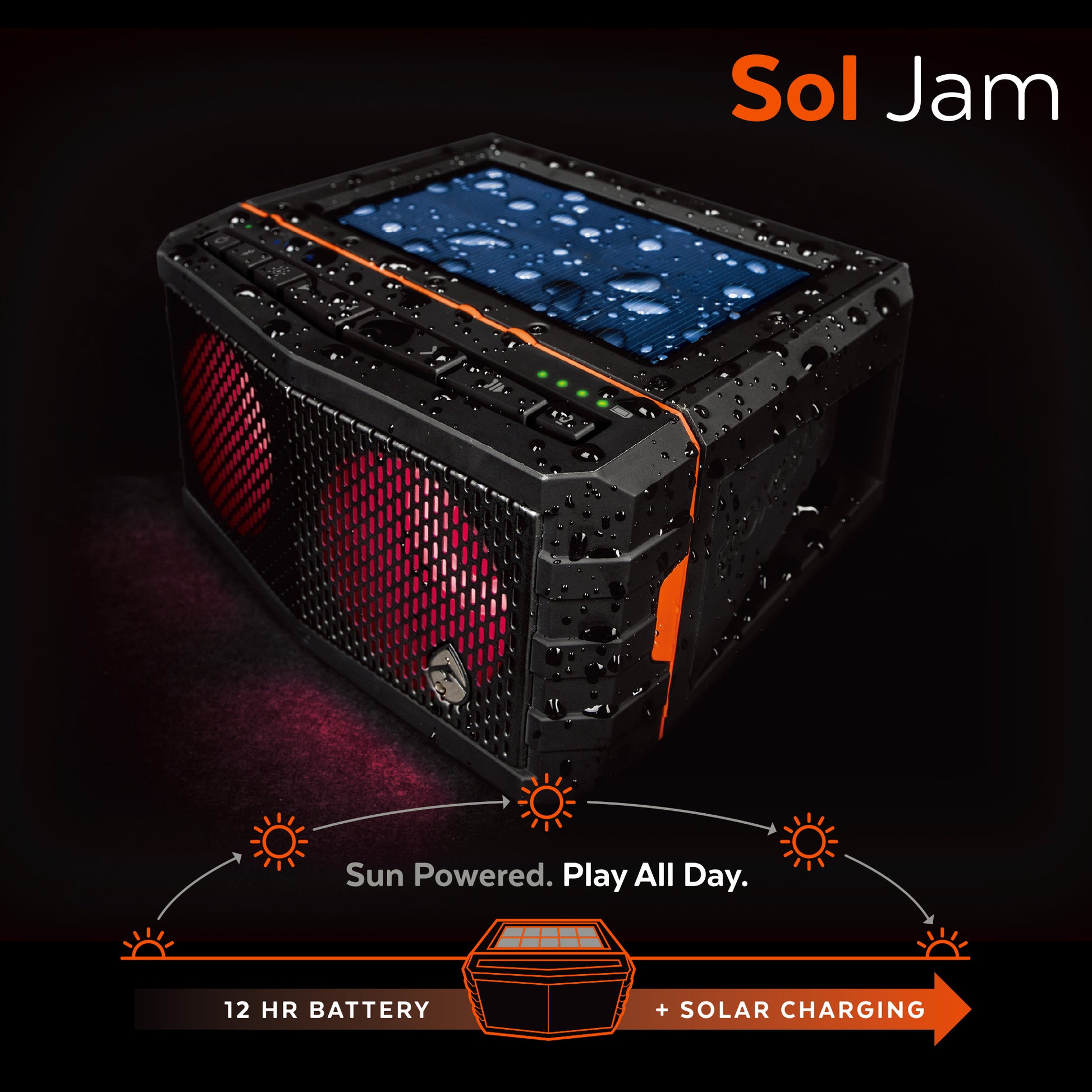 EcoXgear Sol Jam Solar Charging Bluetooth Speaker