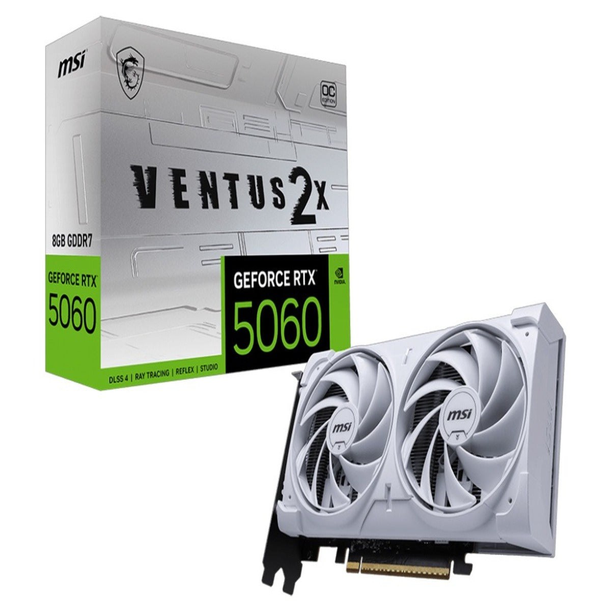 MSI GeForce RTX 5060 8G Ventus 2X OC White Graphics Card