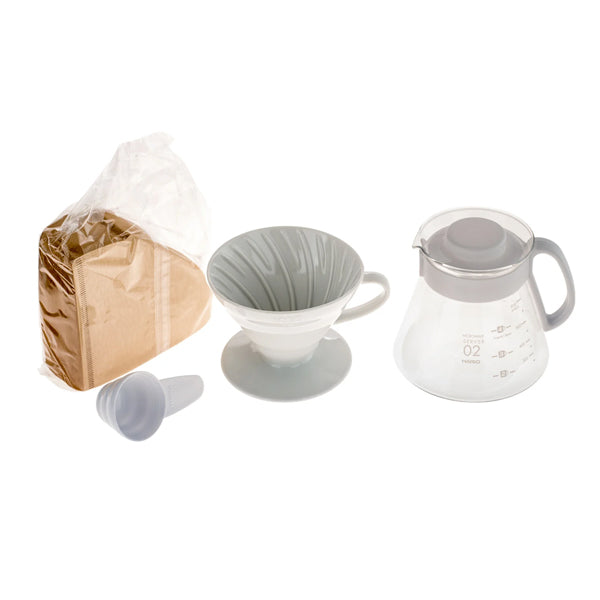 Hario V60 Ceramic Pour Over Set - White