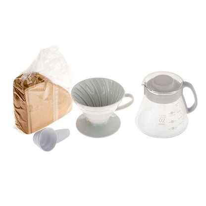 Hario V60 Ceramic Pour Over Set - White
