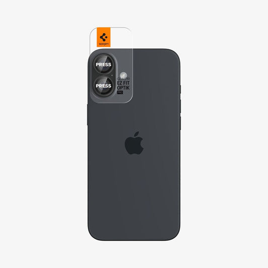Spigen Apple iPhone 17 EZ Fit GLAS.tR Optik Pro 2PCS Camera Lens Protector - Black