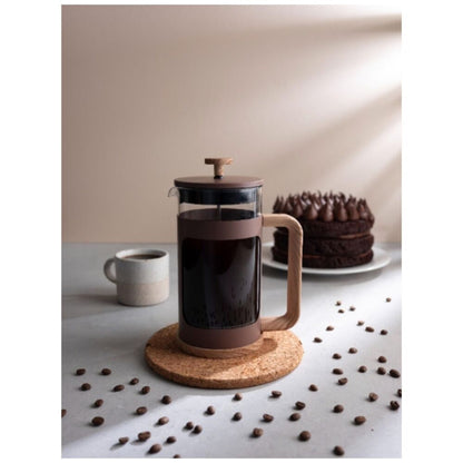 Euroline Plunger French Press Coffee Maker Durable Glass 1000ml (Latte)