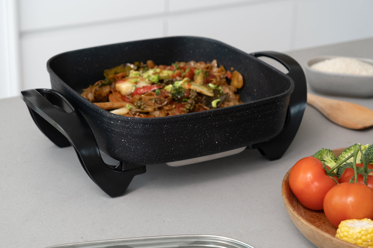 Healthy Choice 7.2L Capacity Non-Stick Stone Electric Fry Pan