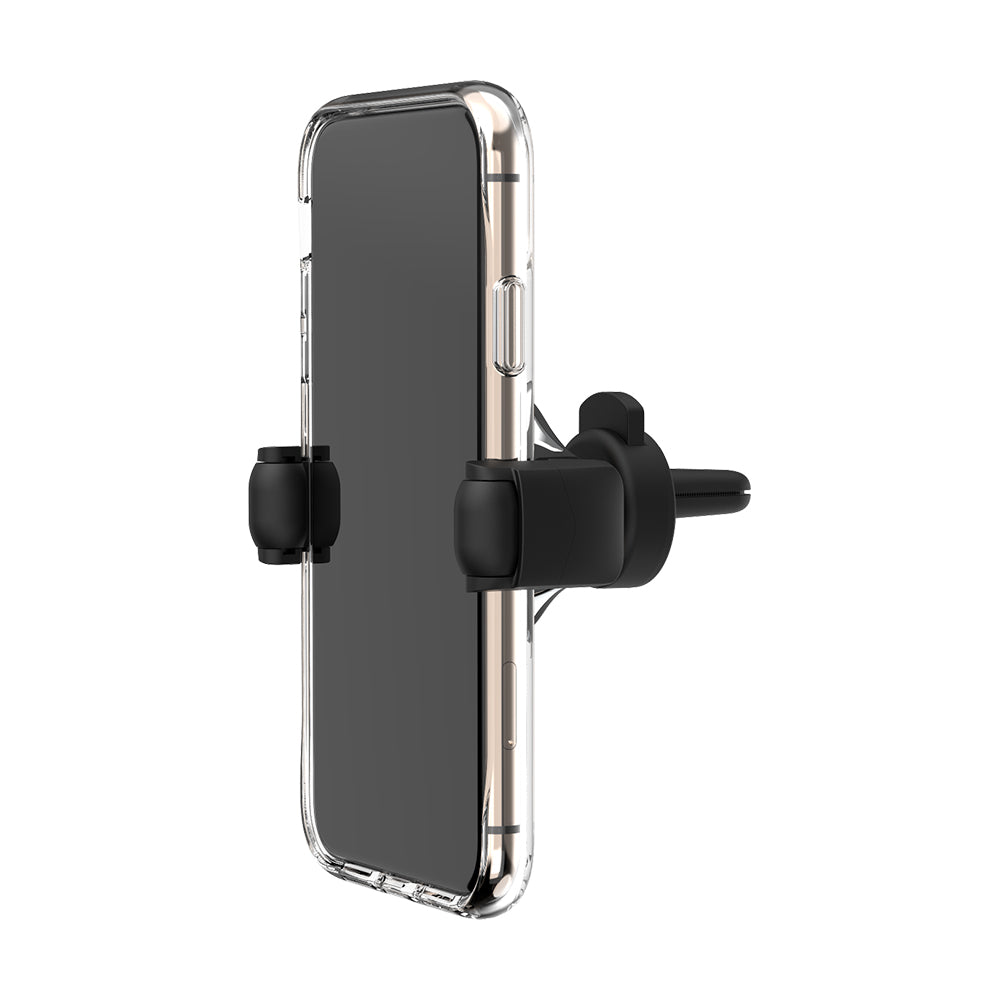EFM 15W Vent Mount Wireless Charger with 18W Plug in Car Charger (Graphite)