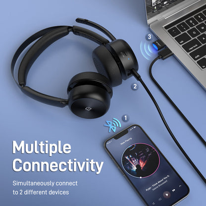 eMeet GeniusCall HS80 Wireless On-Ear Headset with Charging Base