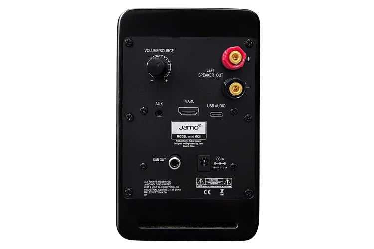 Jamo Mini MKII Active Bookshelf Speaker (High Gloss Black)