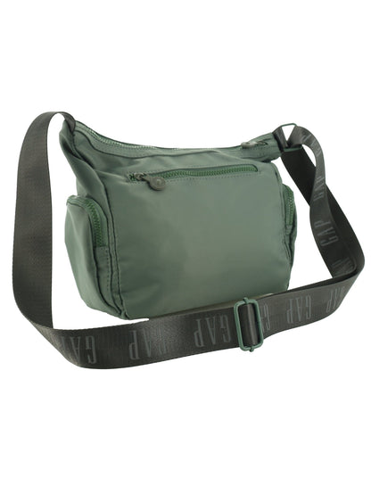 GAP Unisex Nylon Shoulder Crossbody Bag w/ Secure Zip 29x22cm Twig