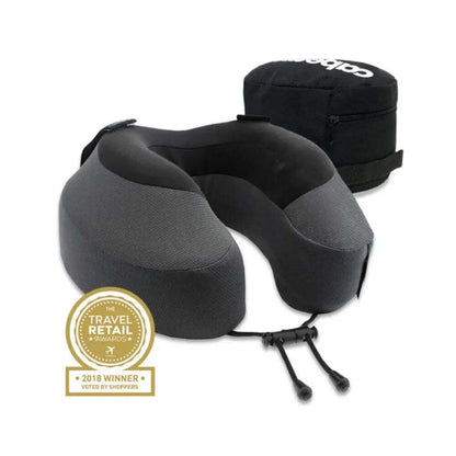 Cabeau Evolution S3 Memory Foam Travel Pillow With Seat Strap System - Steel Grey