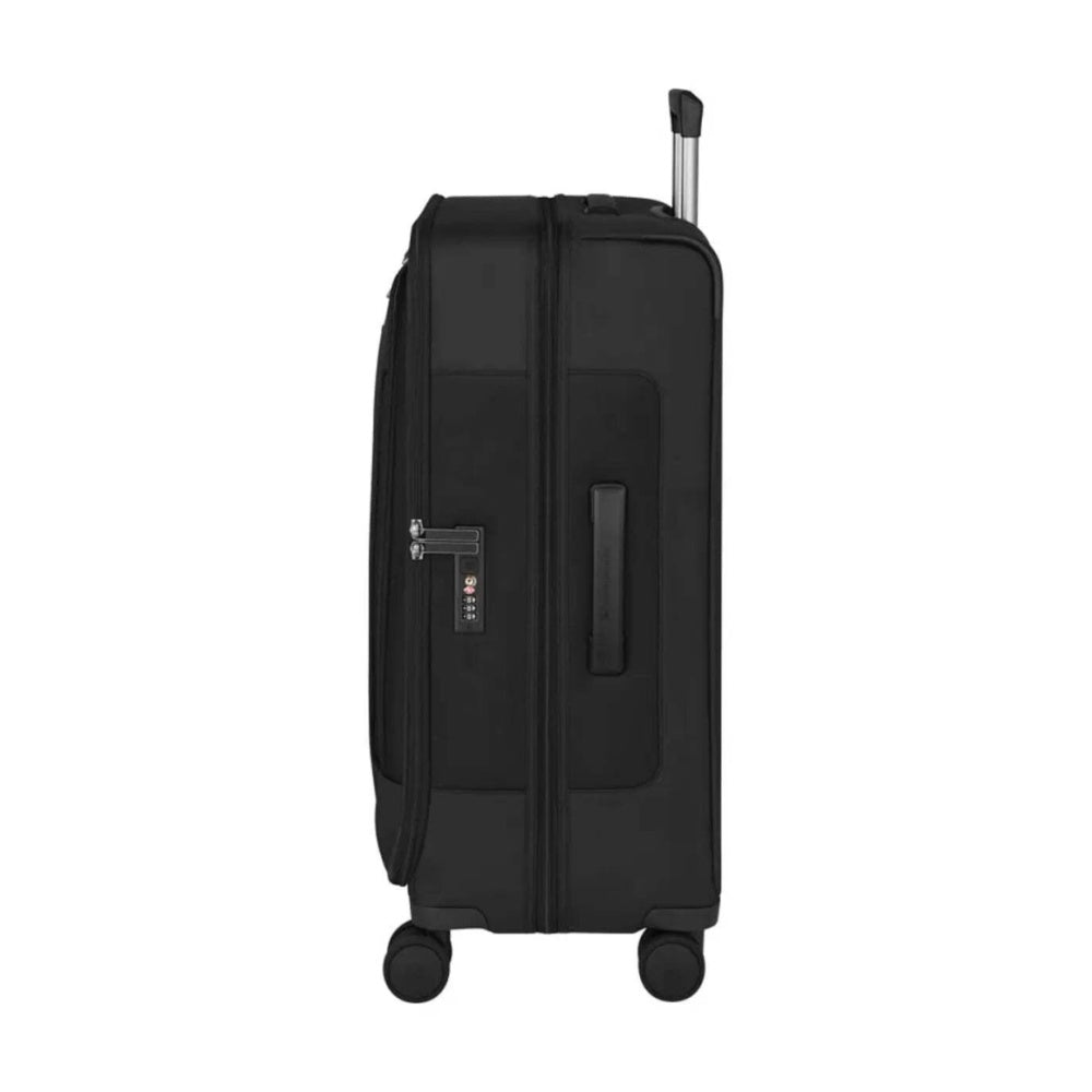 Victorinox 7.0 Werks Traveller Expandable Softside Suitcase Luggage M Black Medium