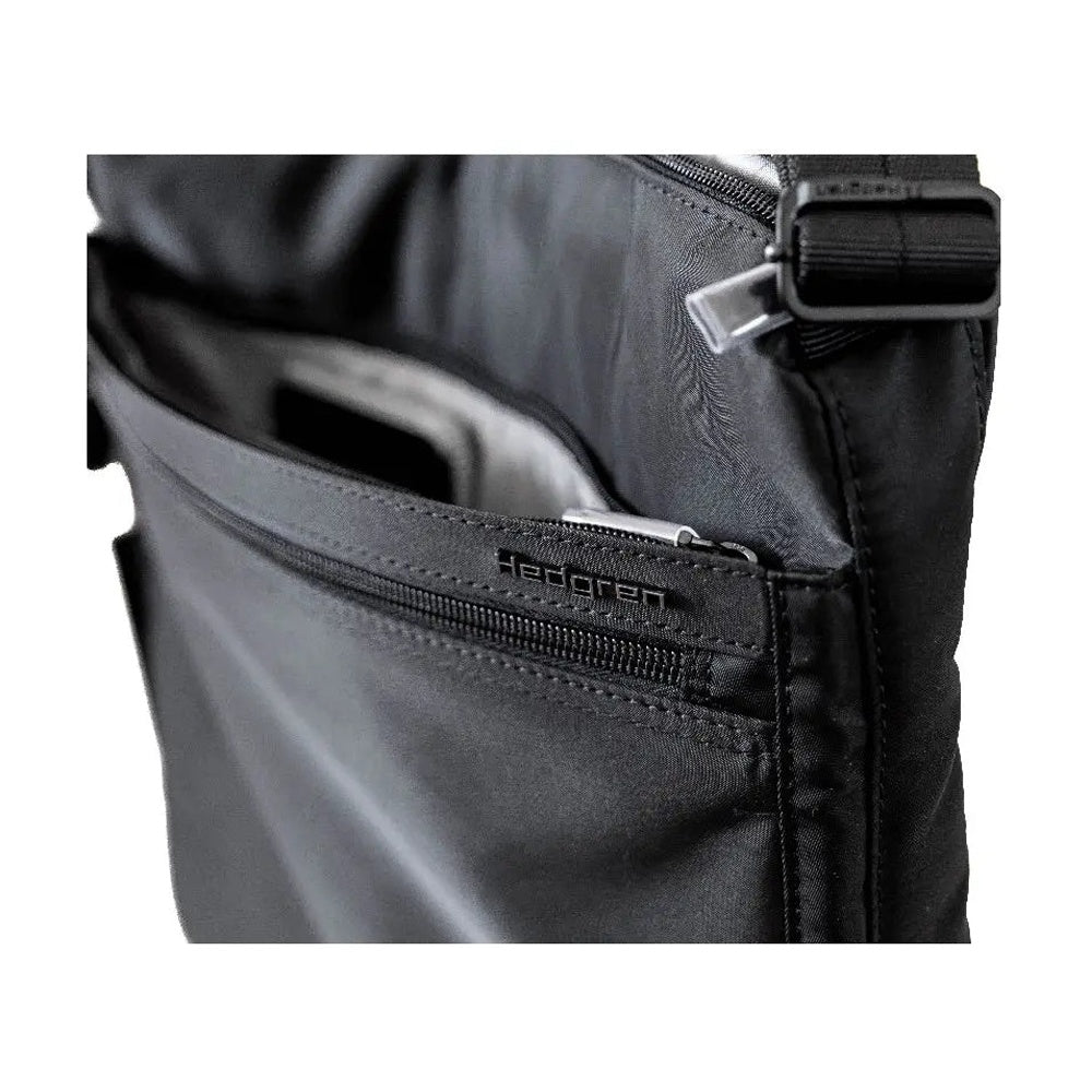 Hedgren Fanzine Shoulder Bag RFID Pocket Black Crossbody Bag Tablet Pouch Black