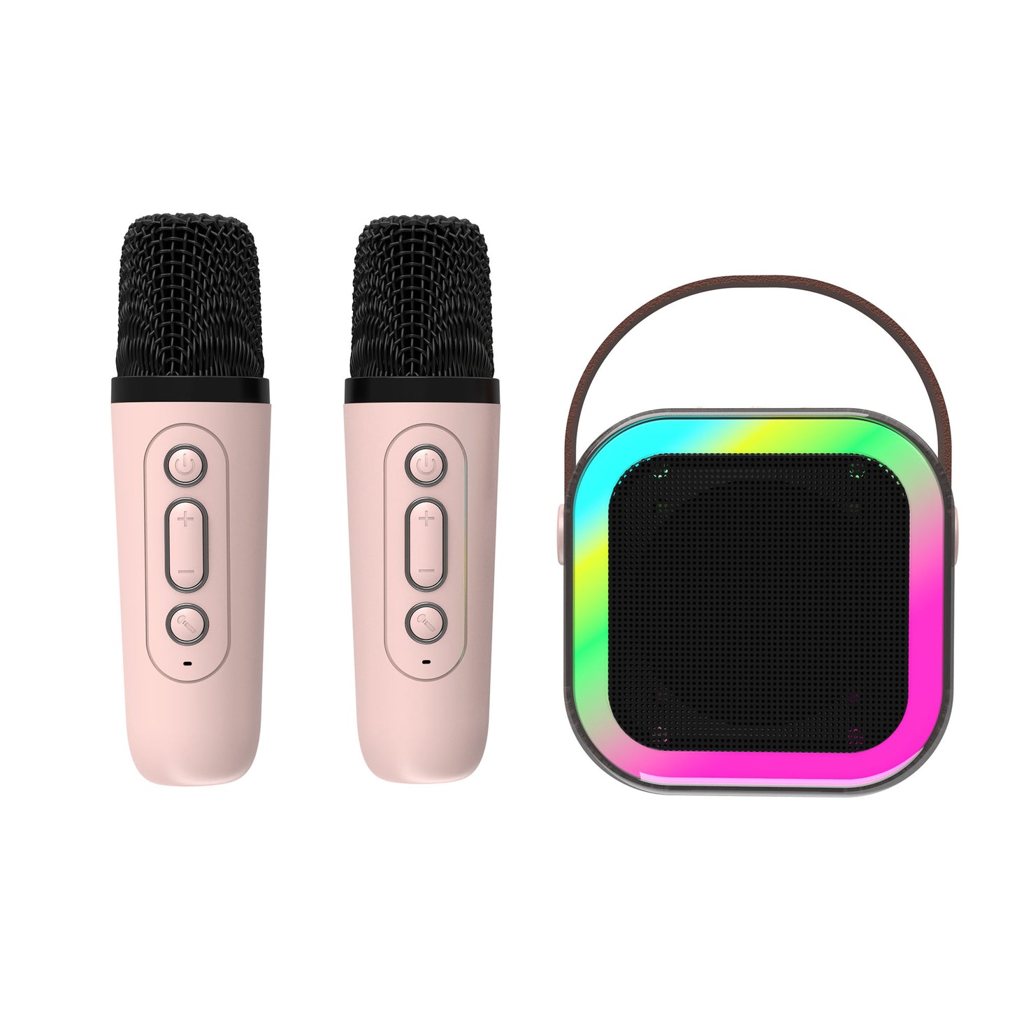 Laser Bluetooth Karaoke Speaker (Pink)