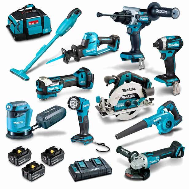 MAKITA 18V Brushless 10 Piece 3 x 5.0Ah Combo Kit DLX1061TX1