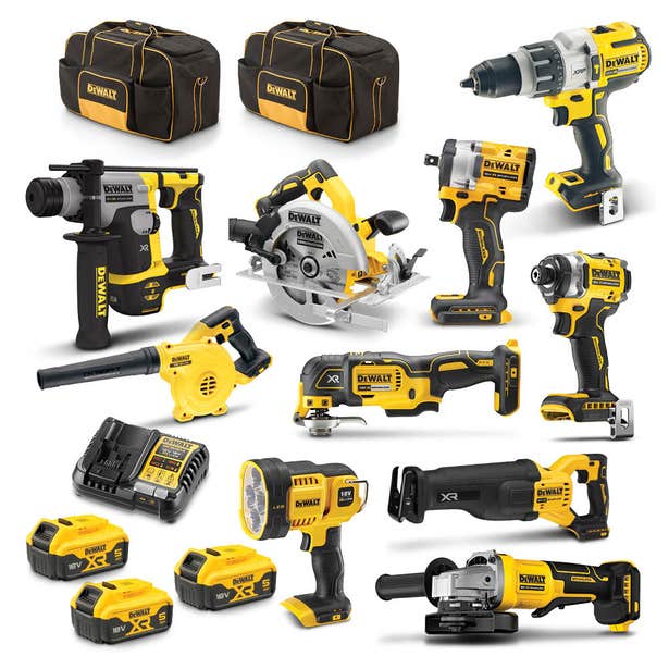 DEWALT 18V XR 10 Piece 3 x 5.0Ah Combo Kit DCZ1085P3-XE