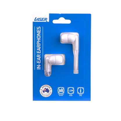 Laser Earbud Headphone (White)