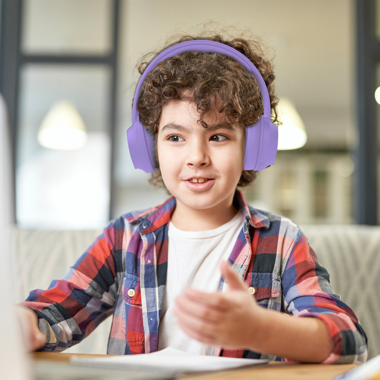 Laser ANC Kids Wireless Headphones Volume-Limited (Lilac)