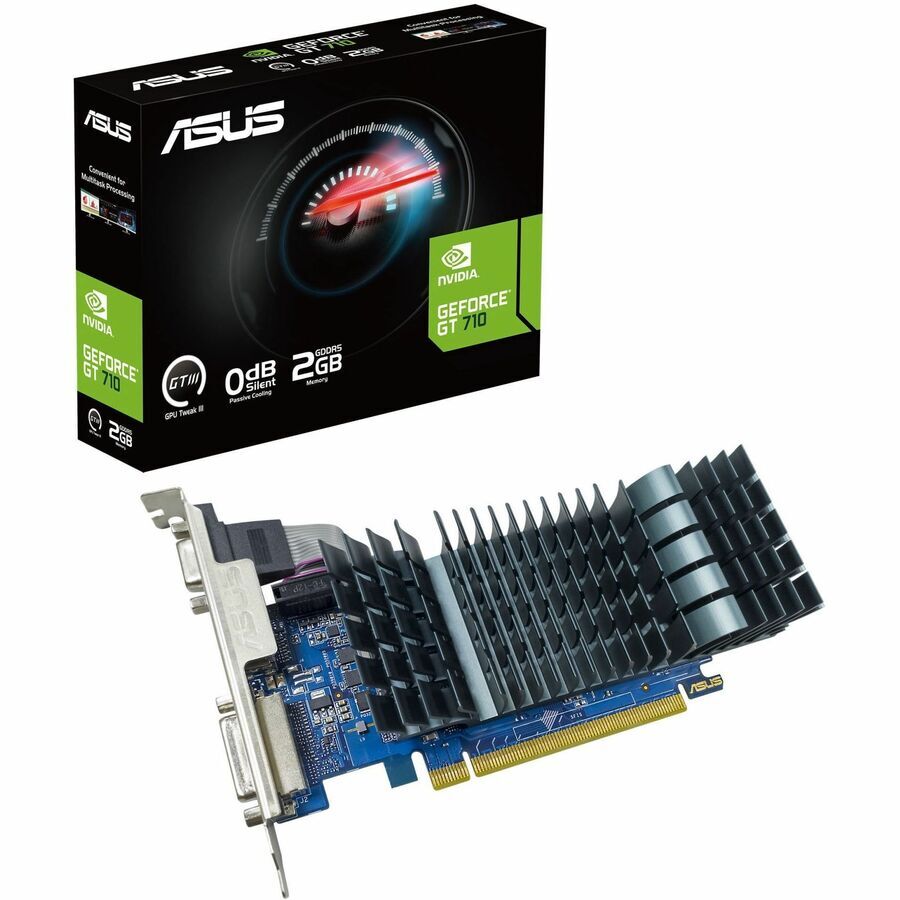 Asus NVIDIA GeForce GT 710 Graphic Card - 2 GB GDDR5 - Low-profile - 3840 x 2160 -