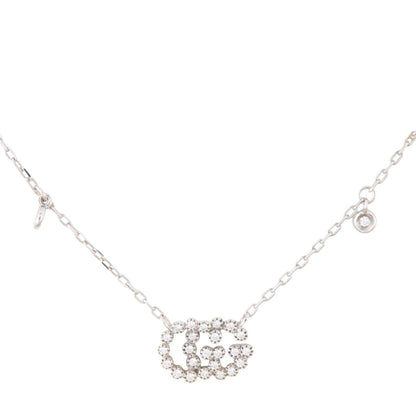 Gucci GG Running 18k White Gold Diamond Necklace