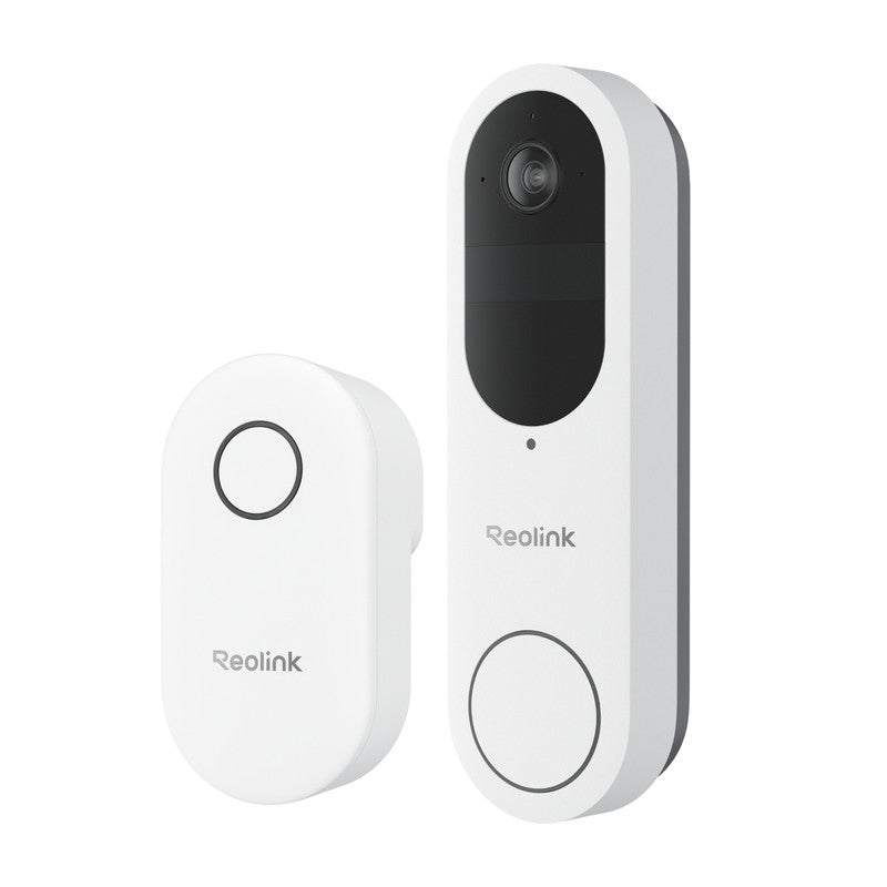 Reolink 2K 4MP Battery Video Doorbell Smart Detection Chime White