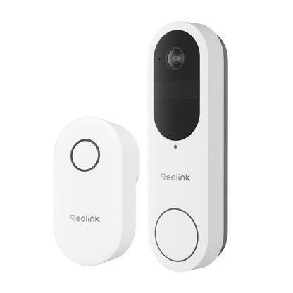 Reolink 2K 4MP Battery Video Doorbell Smart Detection Chime White