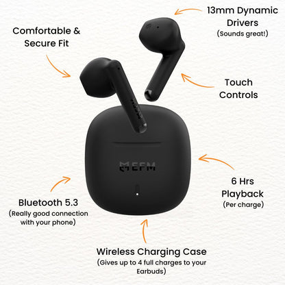 EFM Kansas TWS Earbuds (Black)