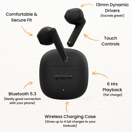 EFM Kansas TWS Earbuds (Black)