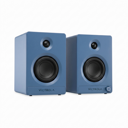 Victrola Tempo Bookshelf Speakers - Blue
