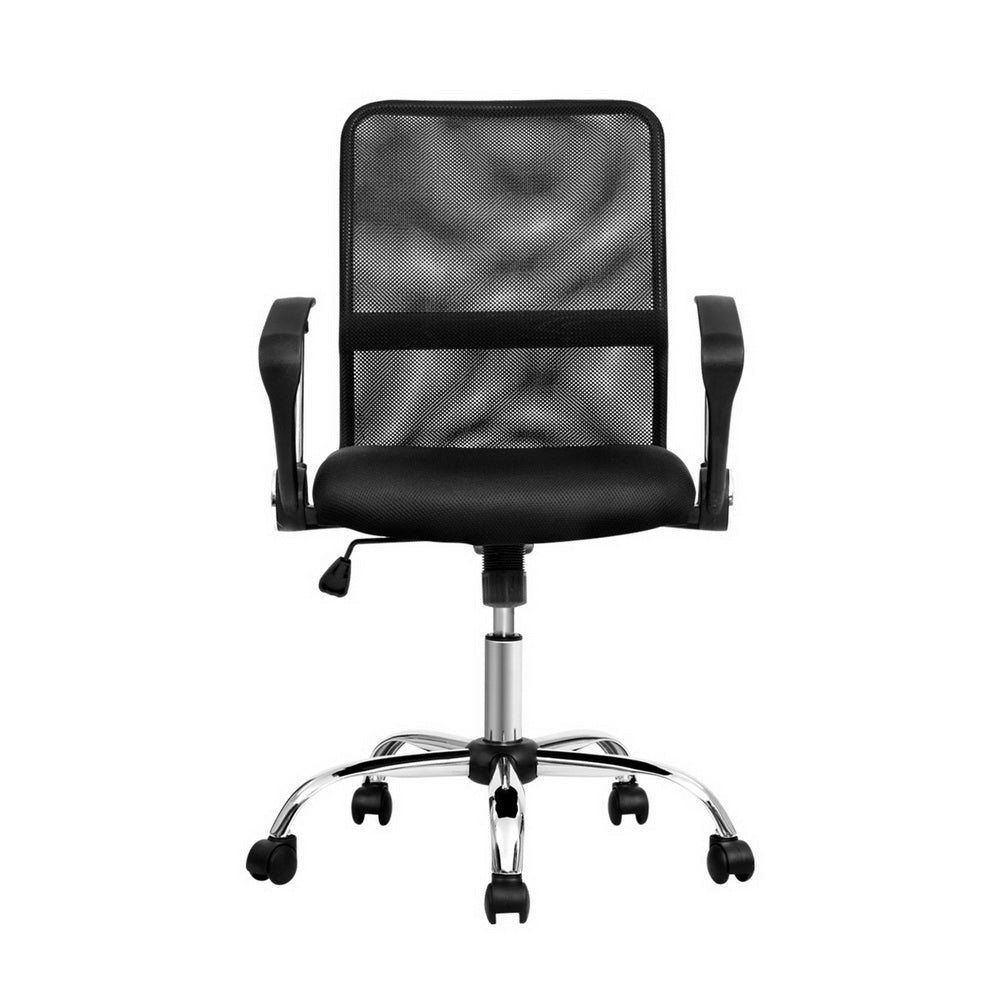 Artiss Mesh Office Chair Mid Back (Black)