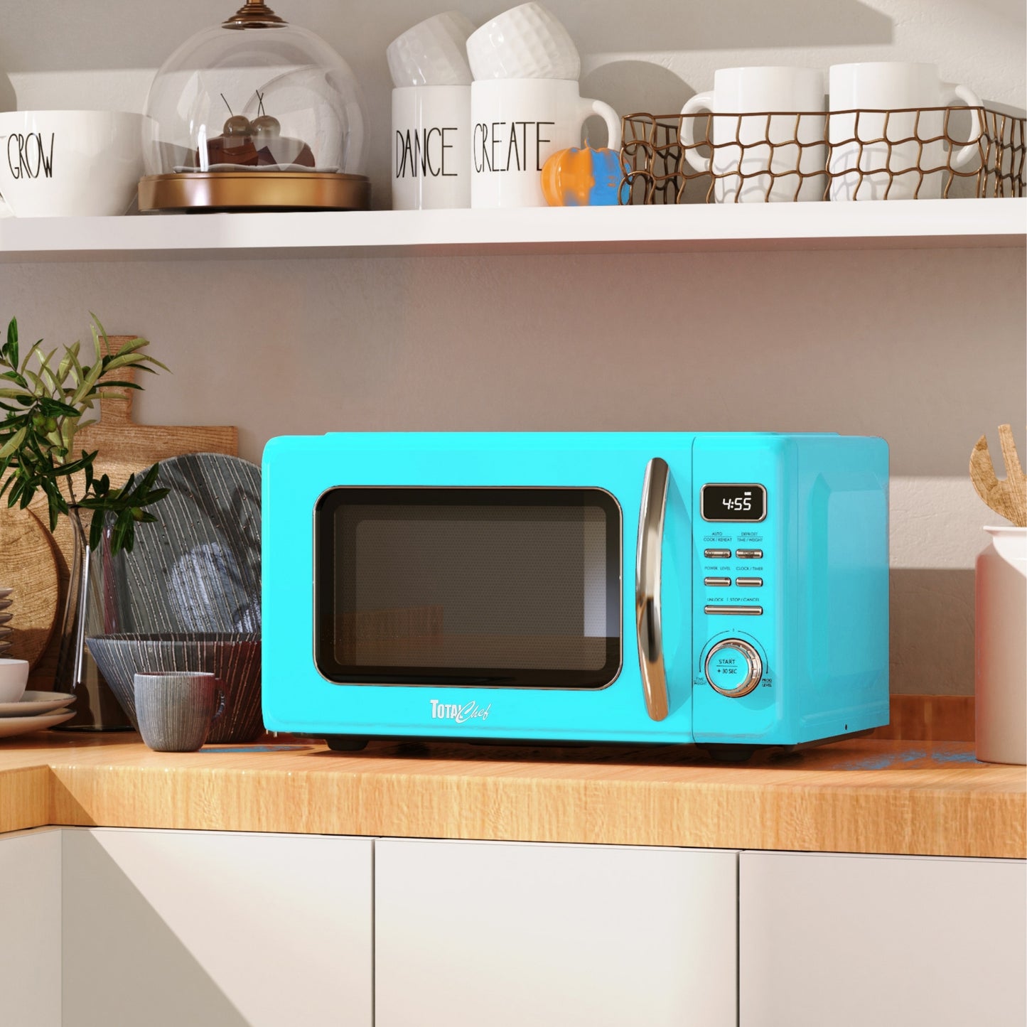 Total Chef Retro Microwave 25L Blue