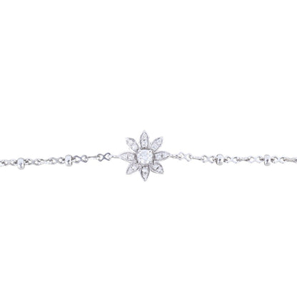 Gucci GG Running Flora Diamond 18k White Gold Bracelet