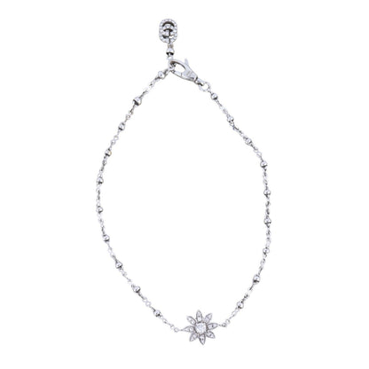 Gucci GG Running Flora Diamond 18k White Gold Bracelet
