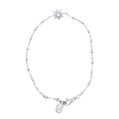 Gucci GG Running Flora Diamond 18k White Gold Bracelet