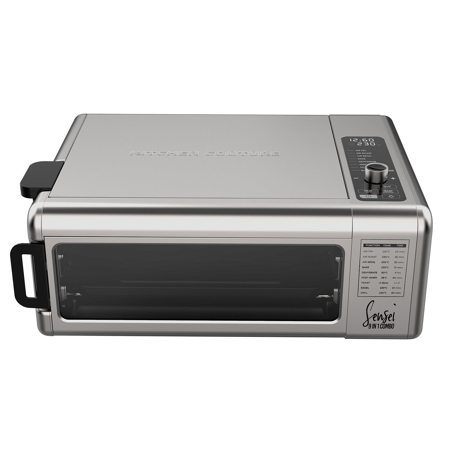 KITCHEN COUTURE 9 IN 1 SENSEI STAINLESS STEEL AIR FRYER OVEN AND GRILL 17L
