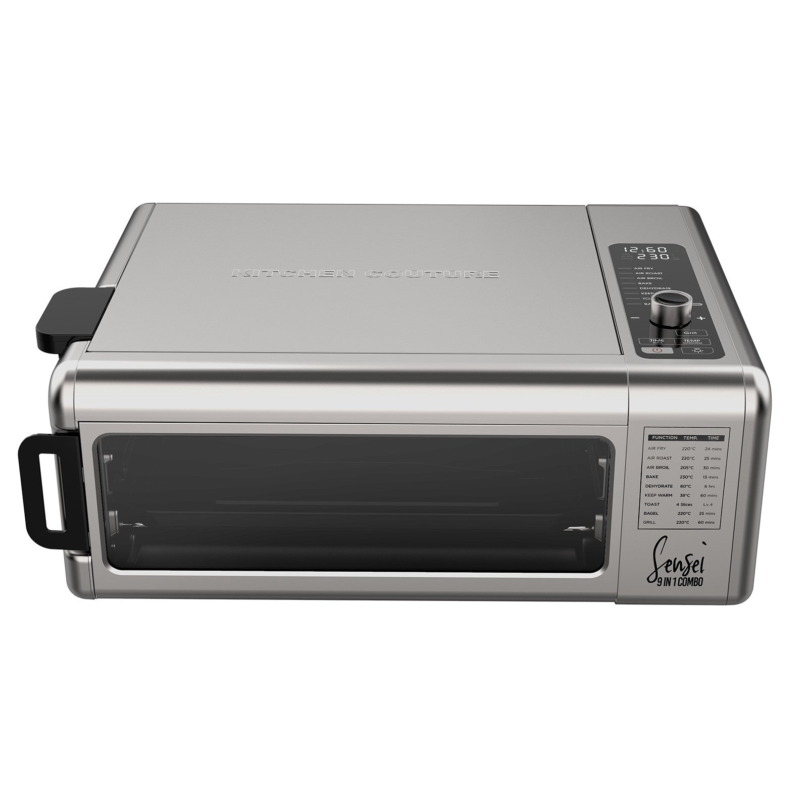KITCHEN COUTURE 9 IN 1 SENSEI STAINLESS STEEL AIR FRYER OVEN AND GRILL 17L