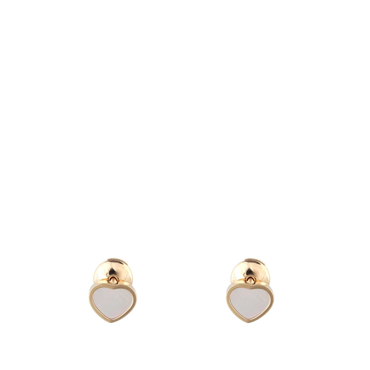 Chopard Happy Hearts Mother of Pearl 18k Rose Gold Stud Earrings