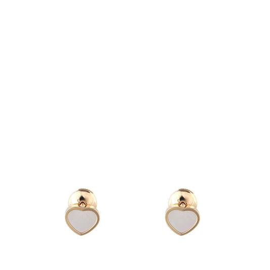 Chopard Happy Hearts Mother of Pearl 18k Rose Gold Stud Earrings