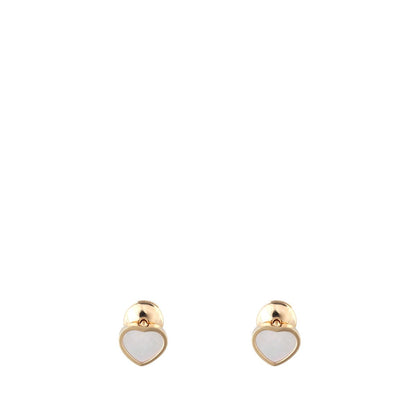 Chopard Happy Hearts Mother of Pearl 18k Rose Gold Stud Earrings