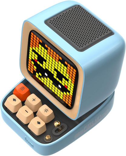Divoom Ditoo-Mic Mini Karaoke Machine Pixel Art Bluetooth Speaker (Blue)